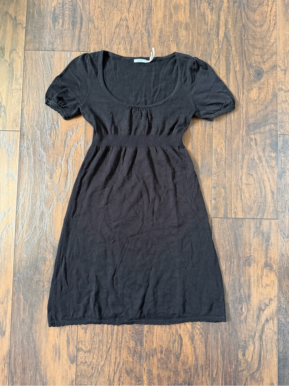 Kimchi Blue Black Scoop Neck Short Sleeve Dress